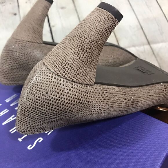 STUART WEITZMAN The Tube Haze Goose Bumps Nappa Leather Pumps like new size 10 - Picture 5 of 8